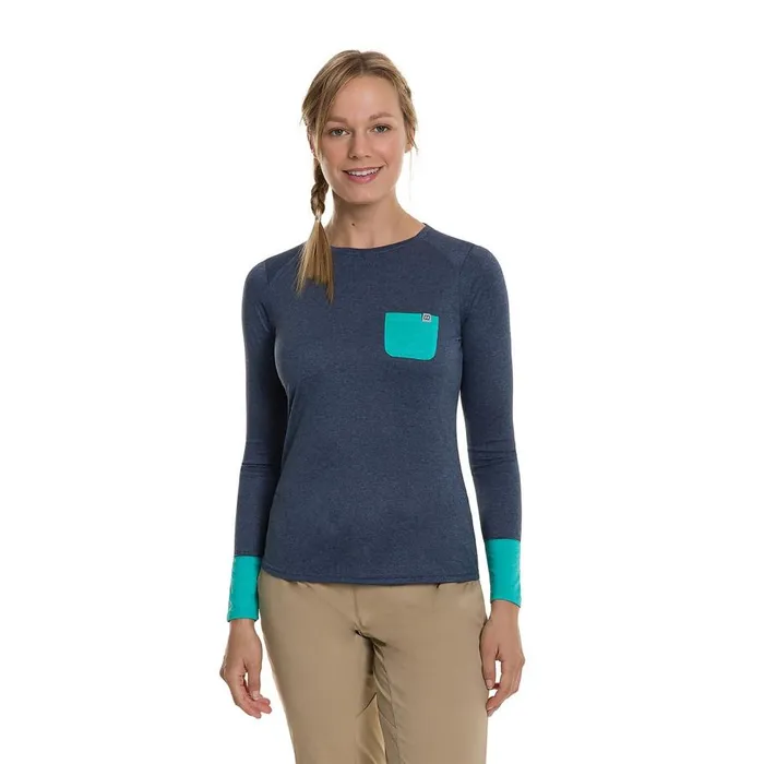 Berghaus TShirts Explorer Tech Tee Long Sleeve Crew 8211 Blue 8211 Women Berghaus TShirts Explorer Tech Tee Long Sleeve Crew 8211 Blue 8211 Women