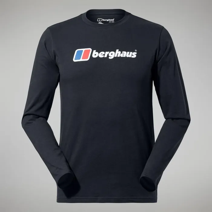 Berghaus TShirts Organic Big Logo Long Sleeve Tee Black 8211 Men Berghaus TShirts Organic Big Logo Long Sleeve Tee Black 8211 Men