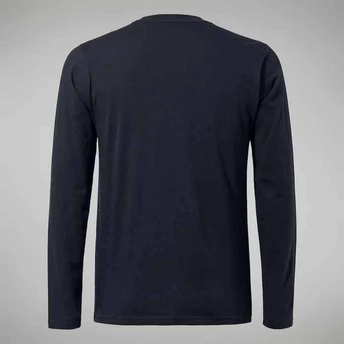 Berghaus TShirts Organic Big Logo Long Sleeve Tee Black 8211 Men Berghaus TShirts Organic Big Logo Long Sleeve Tee Black 8211 Men