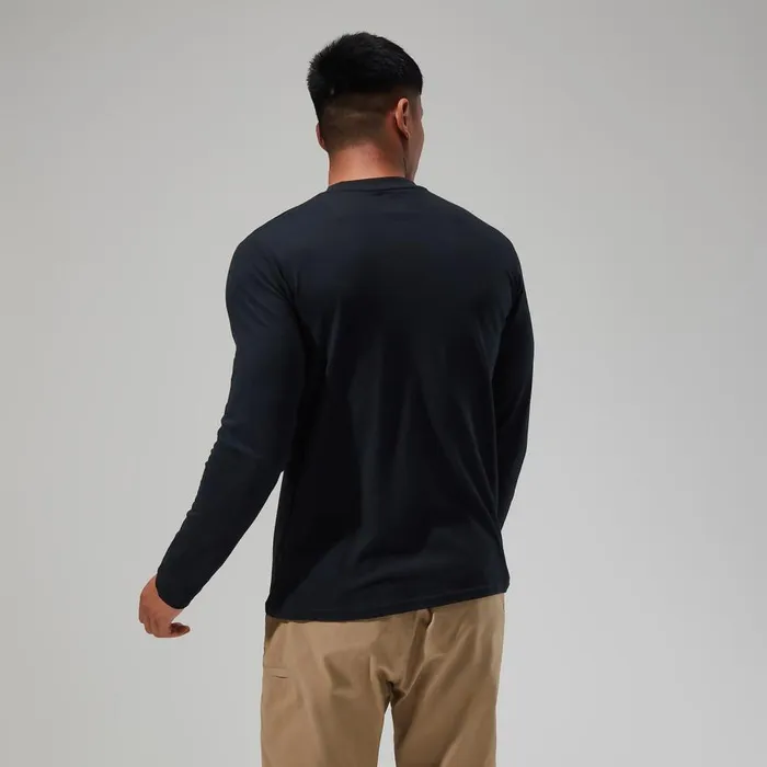 Berghaus TShirts Organic Big Logo Long Sleeve Tee Black 8211 Men Berghaus TShirts Organic Big Logo Long Sleeve Tee Black 8211 Men