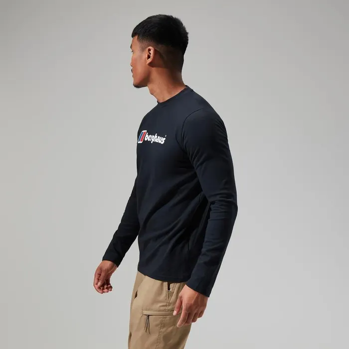 Berghaus TShirts Organic Big Logo Long Sleeve Tee Black 8211 Men Berghaus TShirts Organic Big Logo Long Sleeve Tee Black 8211 Men