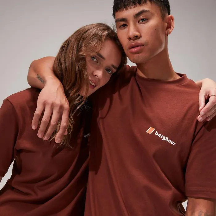 Berghaus TShirts Orginal Heritage FandB Logo TShirt 8211 Dark Brown 8211 MenWomen