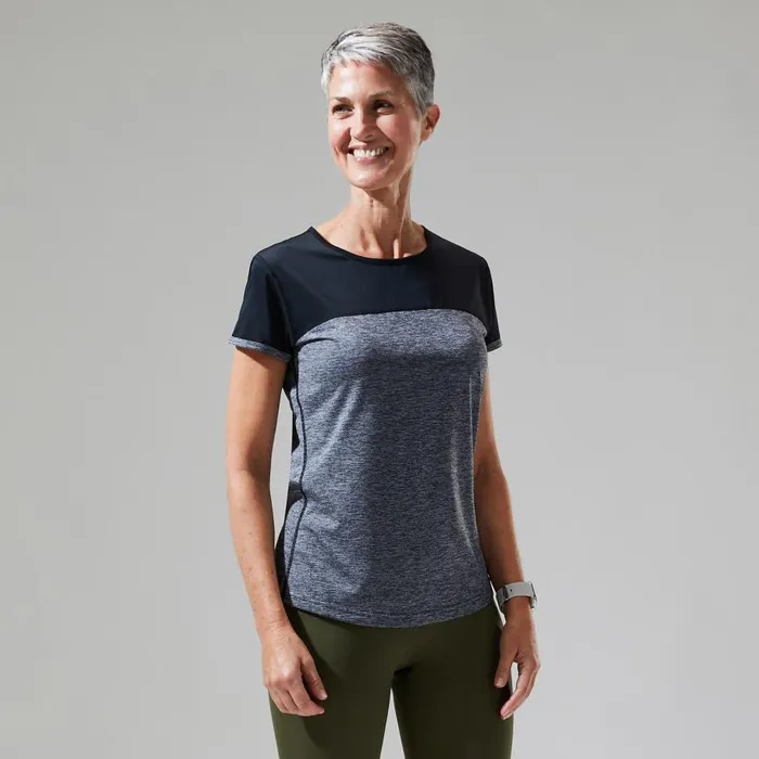 Berghaus TShirts Voyager Tech Tee Short Sleeve Crew 8211 Dark Grey Black 8211 Women