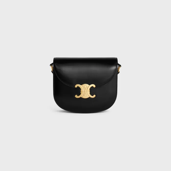 Besace Clea In Shiny Calfskin Black Women CELINE CLEA