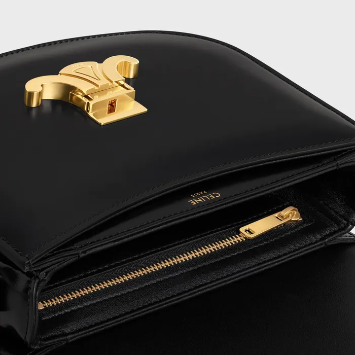 Besace Clea In Shiny Calfskin Black Women CELINE CLEA Besace Clea In Shiny Calfskin Black Women CELINE CLEA
