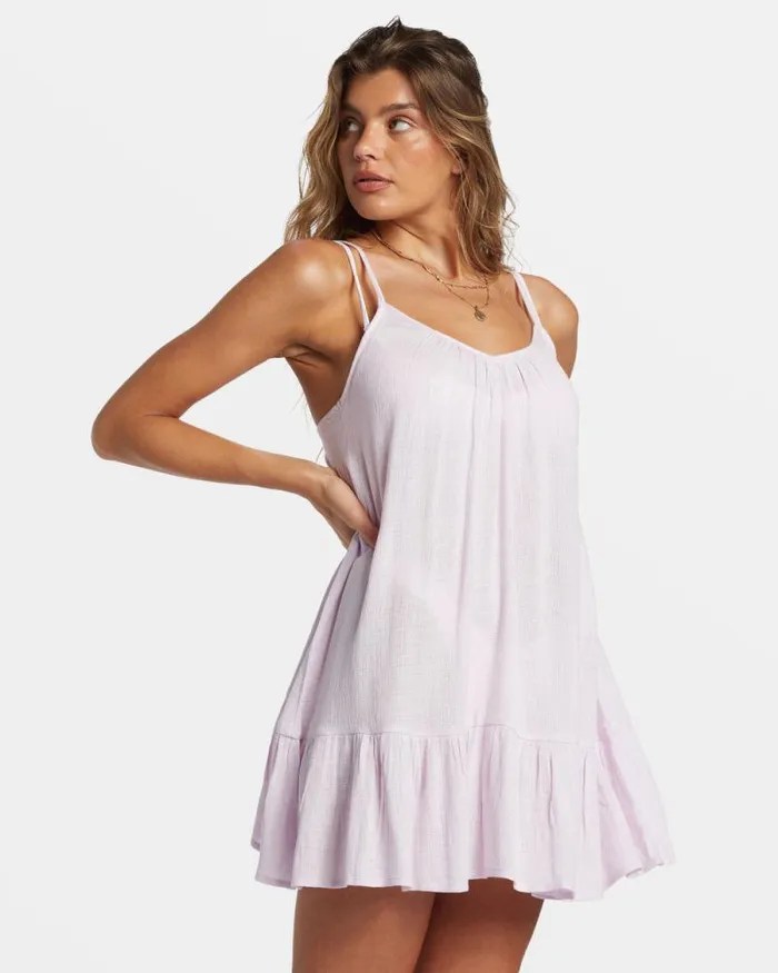 Billabong Dresses Beach Vibes Beach CoverUp Iced Lavender 8211 Women Billabong Dresses Beach Vibes Beach CoverUp Iced Lavender 8211 Women