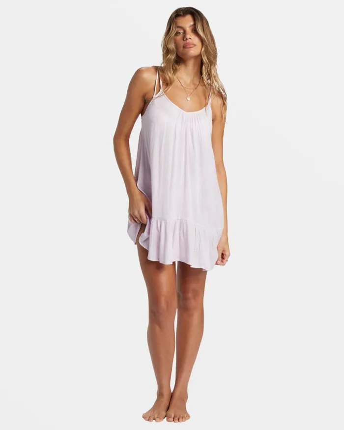 Billabong Dresses Beach Vibes Beach CoverUp Iced Lavender 8211 Women Billabong Dresses Beach Vibes Beach CoverUp Iced Lavender 8211 Women