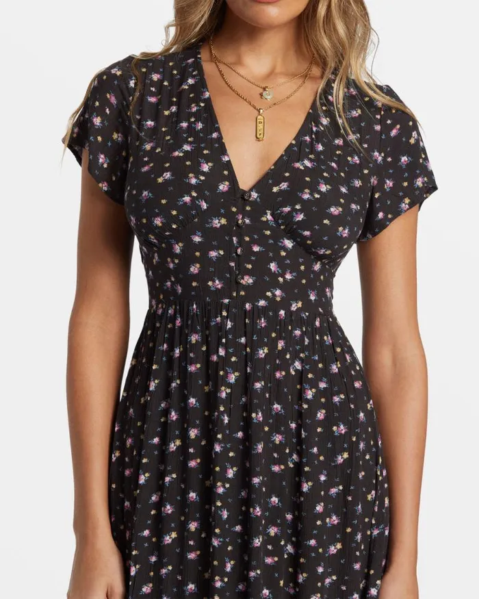 Billabong Dresses Morning Sky Midi Dress Black Sands 8211 Women Billabong Dresses Morning Sky Midi Dress Black Sands 8211 Women