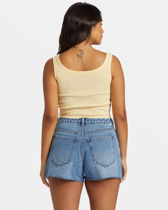 Billabong Graphic Tees and Tanks Escape To Nature Cropped Tank Top Retro Yellow 8211 Women Billabong Graphic Tees and Tanks Escape To Nature Cropped Tank Top Retro Yellow 8211 Women