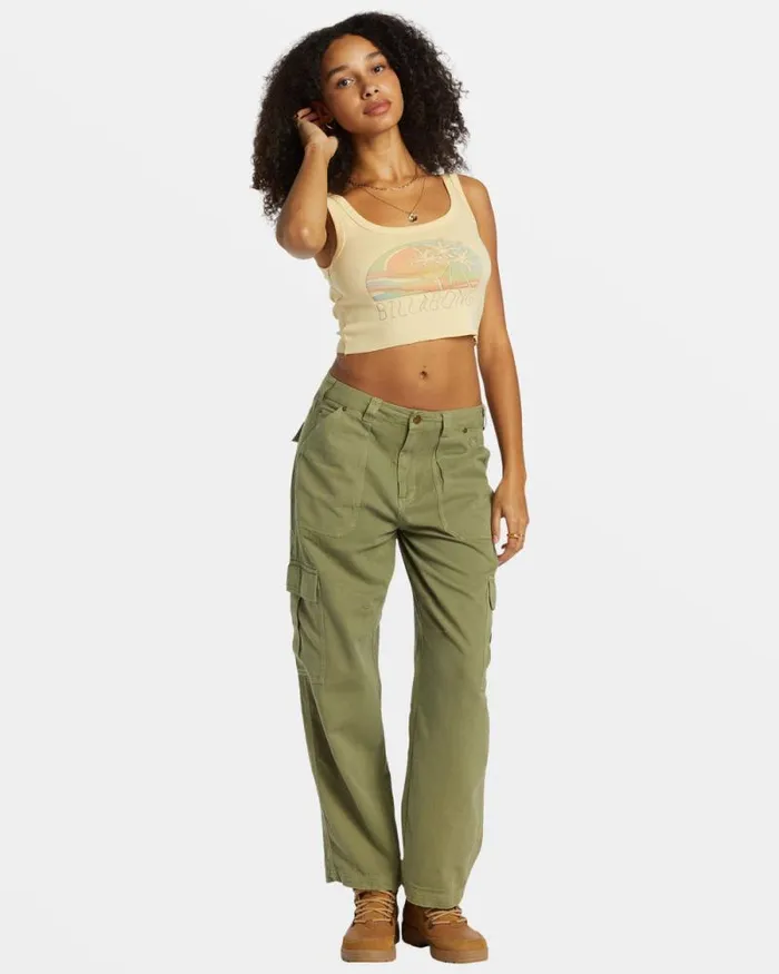 Billabong Graphic Tees and Tanks Escape To Nature Cropped Tank Top Retro Yellow 8211 Women Billabong Graphic Tees and Tanks Escape To Nature Cropped Tank Top Retro Yellow 8211 Women