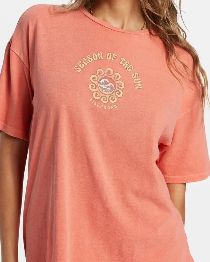 Billabong Graphic Tees and Tanks Its The Season TShirt Papaya 8211 Women Billabong Graphic Tees and Tanks Its The Season TShirt Papaya 8211 Women