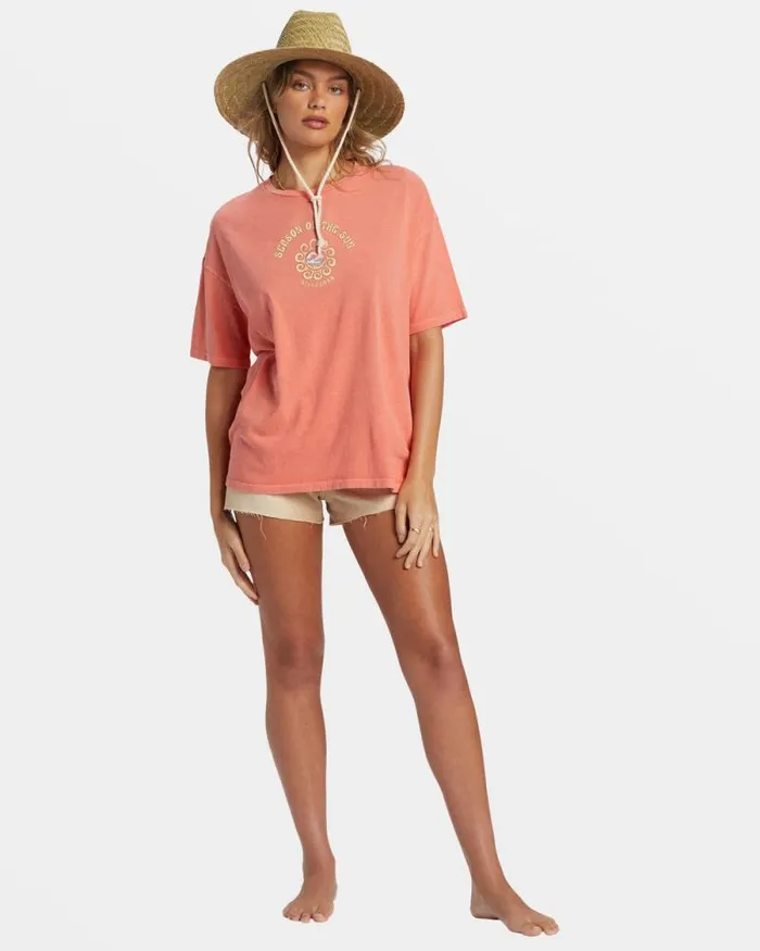 Billabong Graphic Tees and Tanks Its The Season TShirt Papaya 8211 Women Billabong Graphic Tees and Tanks Its The Season TShirt Papaya 8211 Women