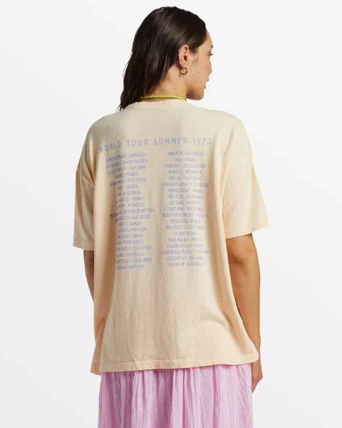 Billabong Graphic Tees and Tanks Since 73 Oversized TShirt Peach Whip 8211 Women Billabong Graphic Tees and Tanks Since 73 Oversized TShirt Peach Whip 8211 Women