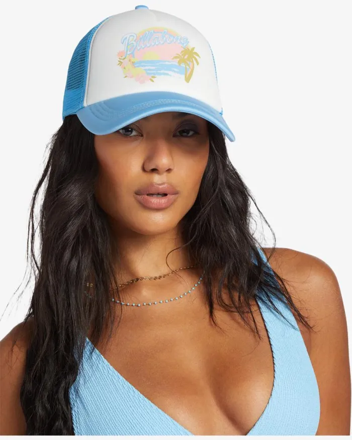 Billabong Hats and Beanies Across Waves Trucker Hat Blue Dream 8211 Women Billabong Hats and Beanies Across Waves Trucker Hat Blue Dream 8211 Women