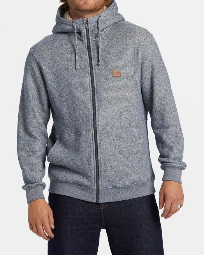Billabong Hoodies and Fleece Hudson Zip Hoodie Dusty Navy Heather 8211 Men