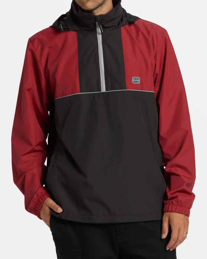 Billabong Jackets Spec 73 Windswell HalfZip Windbreaker Dusty Red 8211 Men