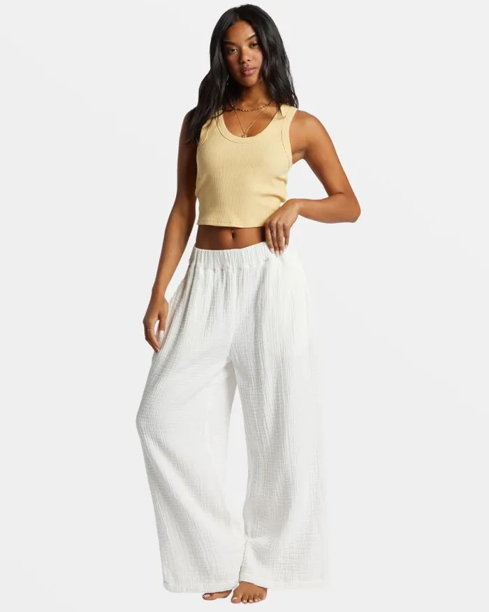 Billabong Jeans and Pants Follow Me Pant 2 Pants Salt Crystal 8211 Women Billabong Jeans and Pants Follow Me Pant 2 Pants Salt Crystal 8211 Women