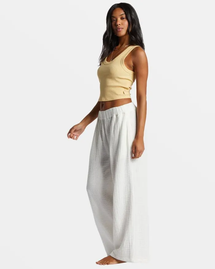 Billabong Jeans and Pants Follow Me Pant 2 Pants Salt Crystal 8211 Women Billabong Jeans and Pants Follow Me Pant 2 Pants Salt Crystal 8211 Women
