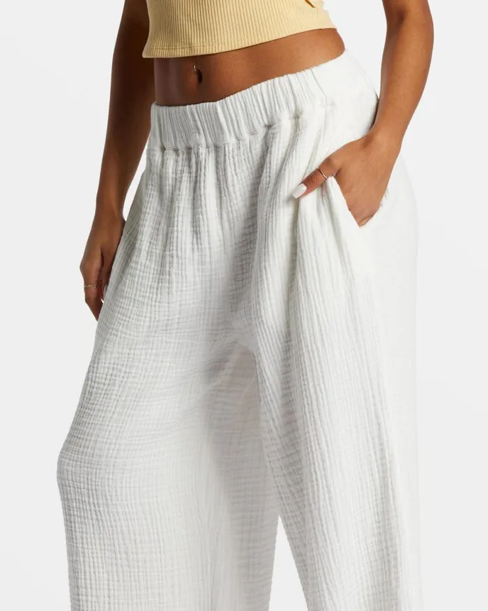Billabong Jeans and Pants Follow Me Pant 2 Pants Salt Crystal 8211 Women Billabong Jeans and Pants Follow Me Pant 2 Pants Salt Crystal 8211 Women
