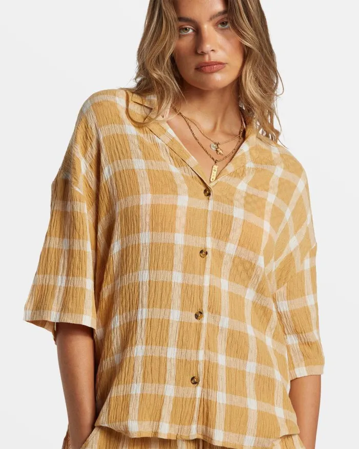 Billabong Matching Sets Beach Side Oversized Short Sleeve Shirt Hemp 2 8211 Women Billabong Matching Sets Beach Side Oversized Short Sleeve Shirt Hemp 2 8211 Women