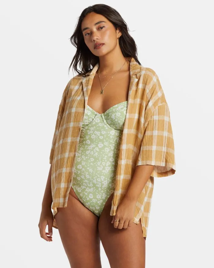 Billabong Matching Sets Beach Side Oversized Short Sleeve Shirt Hemp 2 8211 Women Billabong Matching Sets Beach Side Oversized Short Sleeve Shirt Hemp 2 8211 Women