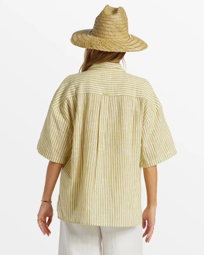 Billabong Matching Sets Beach Side Oversized Short Sleeve Shirt Moss Joy 8211 Women Billabong Matching Sets Beach Side Oversized Short Sleeve Shirt Moss Joy 8211 Women