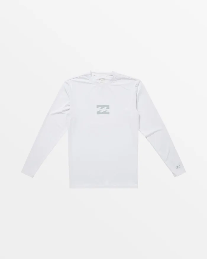 Billabong Rashguards and Surf Tees Classic Wave UPF 50 Long Sleeve Surf Tee White 8211 Men
