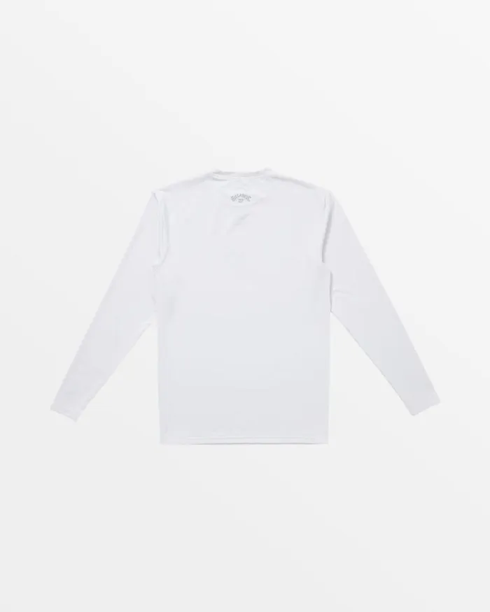 Billabong Rashguards and Surf Tees Classic Wave UPF 50 Long Sleeve Surf Tee White 8211 Men Billabong Rashguards and Surf Tees Classic Wave UPF 50 Long Sleeve Surf Tee White 8211 Men