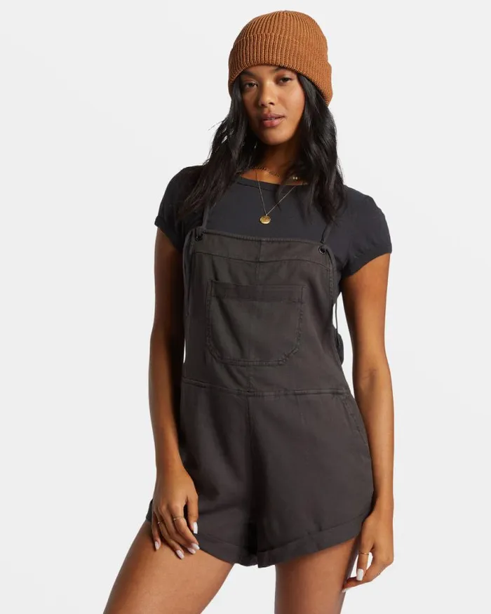 Billabong Rompers and Jumpsuits Wild Pursuit Romper Off Black 8211 Women