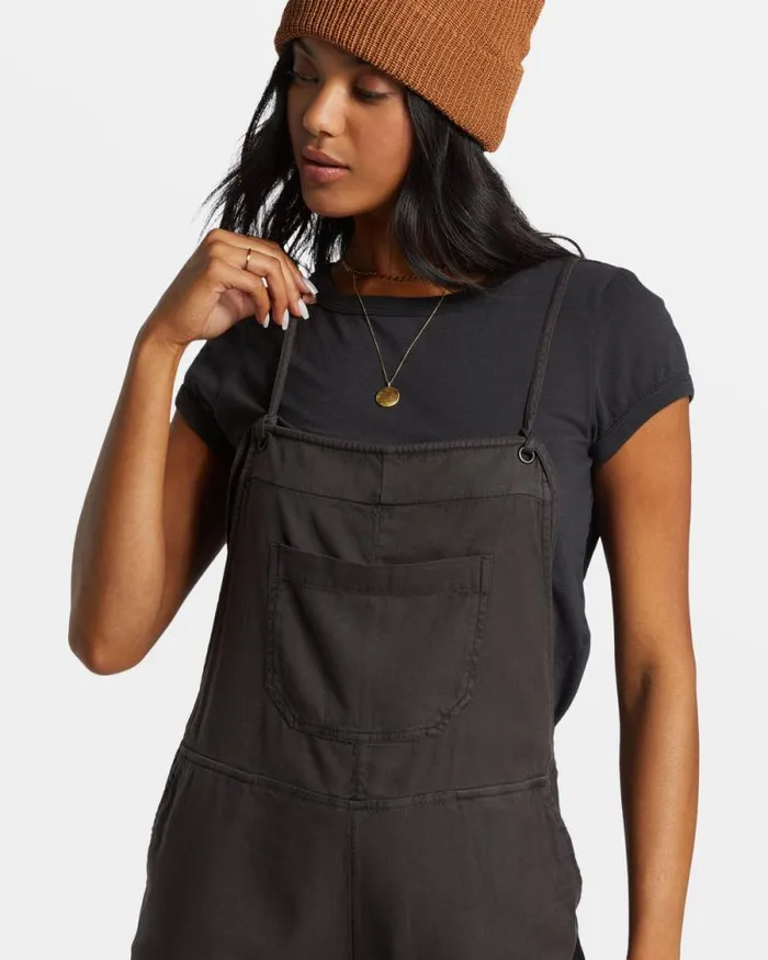 Billabong Rompers and Jumpsuits Wild Pursuit Romper Off Black 8211 Women Billabong Rompers and Jumpsuits Wild Pursuit Romper Off Black 8211 Women