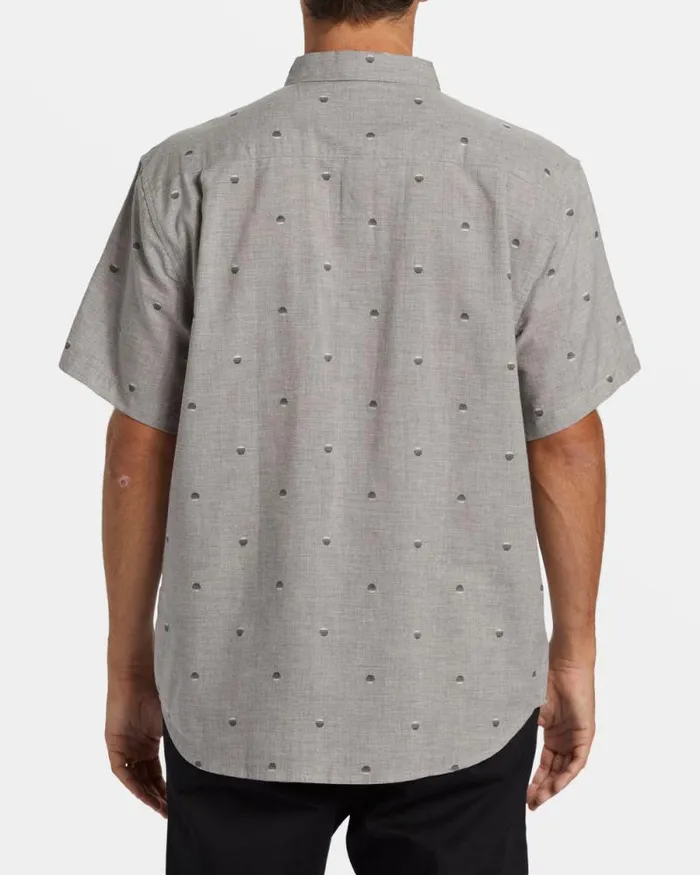 Billabong Shirts All Day Jacquard Short Sleeve Shirt Alloy 8211 Men Billabong Shirts All Day Jacquard Short Sleeve Shirt Alloy 8211 Men