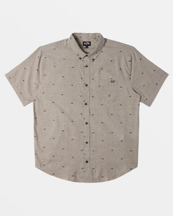 Billabong Shirts All Day Jacquard Short Sleeve Shirt Alloy 8211 Men Billabong Shirts All Day Jacquard Short Sleeve Shirt Alloy 8211 Men