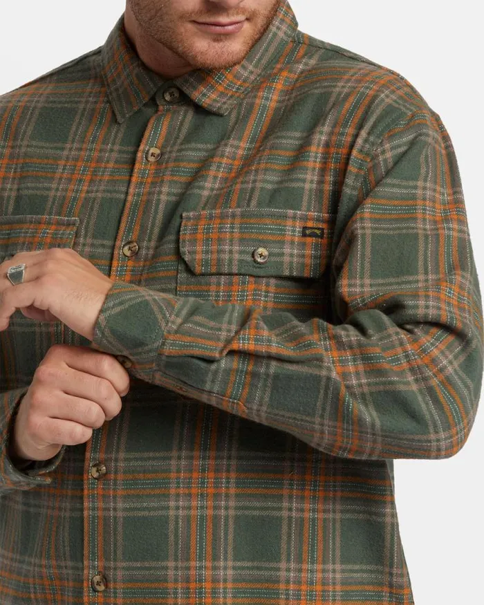 Billabong Shirts Offshore Long Sleeve Flannel Shirt Fern 8211 Men Billabong Shirts Offshore Long Sleeve Flannel Shirt Fern 8211 Men