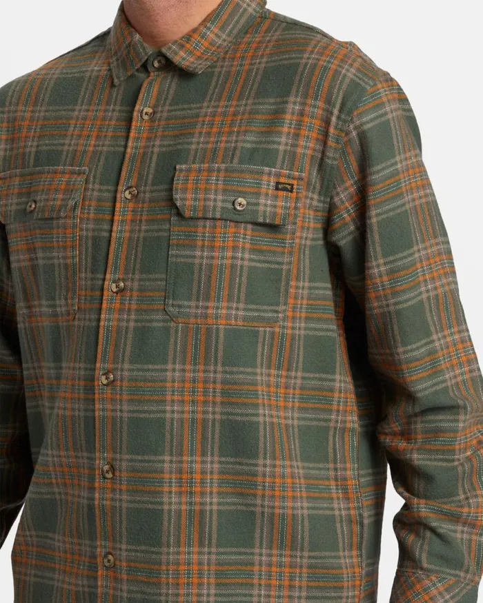 Billabong Shirts Offshore Long Sleeve Flannel Shirt Fern 8211 Men Billabong Shirts Offshore Long Sleeve Flannel Shirt Fern 8211 Men