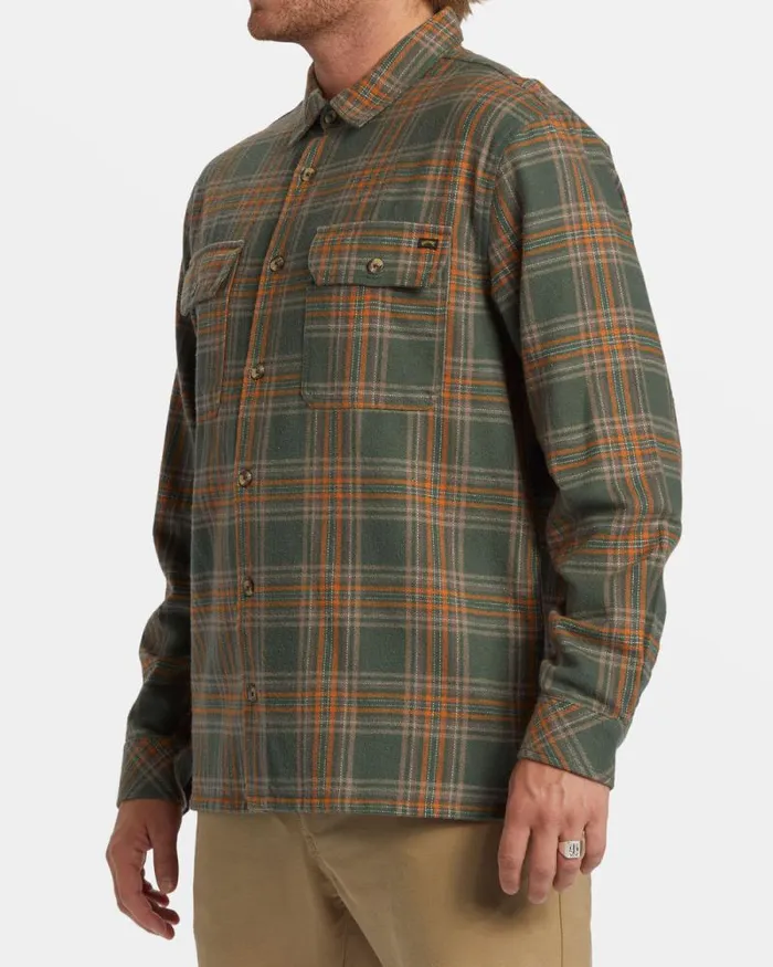 Billabong Shirts Offshore Long Sleeve Flannel Shirt Fern 8211 Men Billabong Shirts Offshore Long Sleeve Flannel Shirt Fern 8211 Men