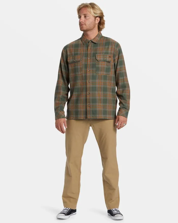 Billabong Shirts Offshore Long Sleeve Flannel Shirt Fern 8211 Men Billabong Shirts Offshore Long Sleeve Flannel Shirt Fern 8211 Men