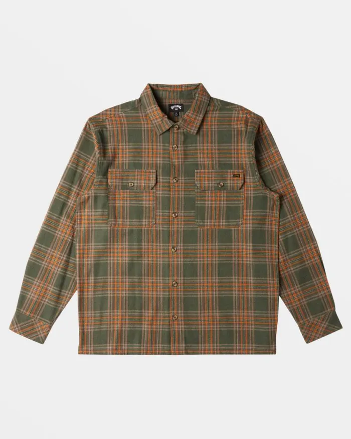 Billabong Shirts Offshore Long Sleeve Flannel Shirt Fern 8211 Men Billabong Shirts Offshore Long Sleeve Flannel Shirt Fern 8211 Men