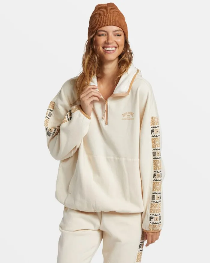 Billabong Sweatshirts and Fleece Surf Adventure HalfZip Hoodie White Cap 8211 Women Billabong Sweatshirts and Fleece Surf Adventure HalfZip Hoodie White Cap 8211 Women