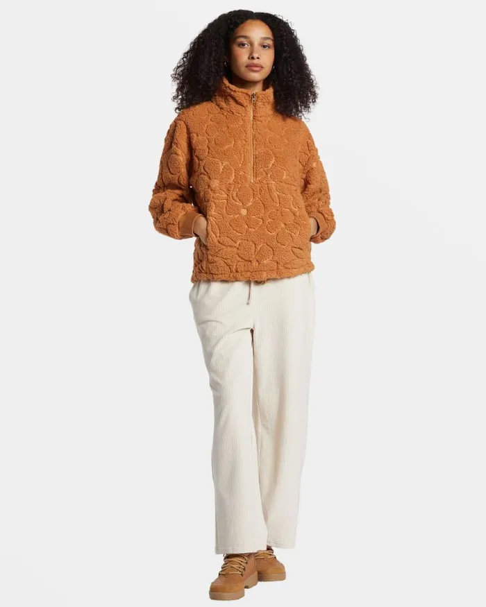 Billabong Sweatshirts and Fleece Time Off HalfZip Fleece Pullover Sandalwood 8211 Women Billabong Sweatshirts and Fleece Time Off HalfZip Fleece Pullover Sandalwood 8211 Women