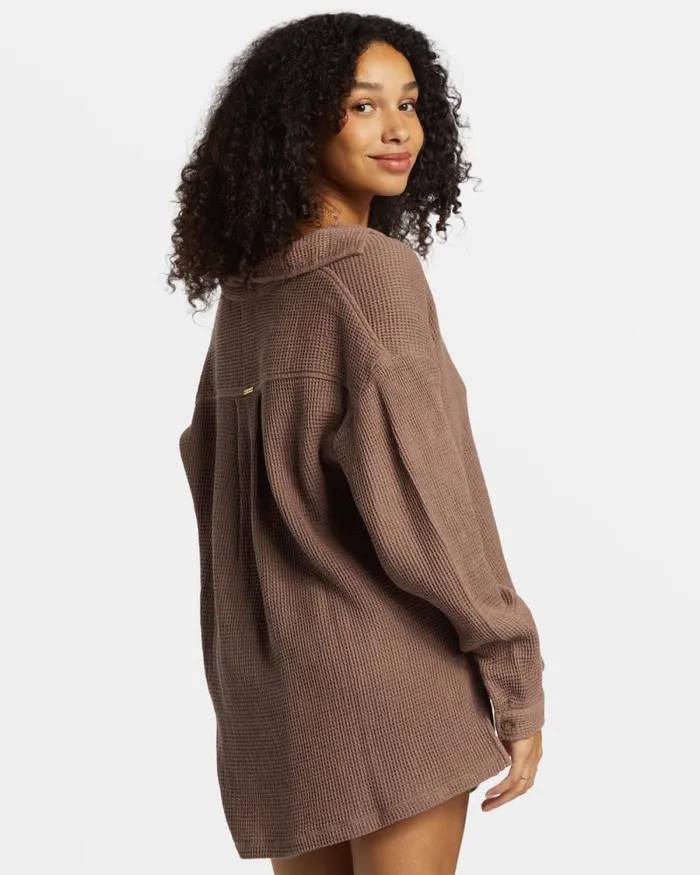 Billabong Tops Odyssey Long Sleeve Shacket Kona 8211 Women Billabong Tops Odyssey Long Sleeve Shacket Kona 8211 Women