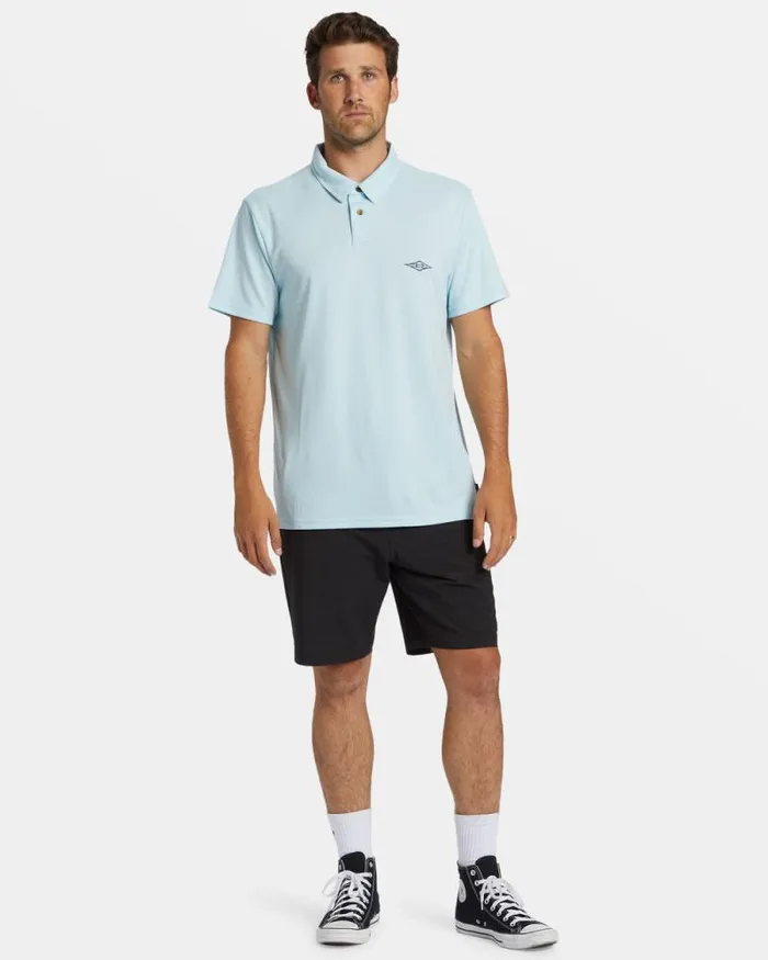 Billabong Wave Washed Essentials Offshore Short Sleeve Polo Tshirt Coastal 8211 Men Billabong Wave Washed Essentials Offshore Short Sleeve Polo Tshirt Coastal 8211 Men