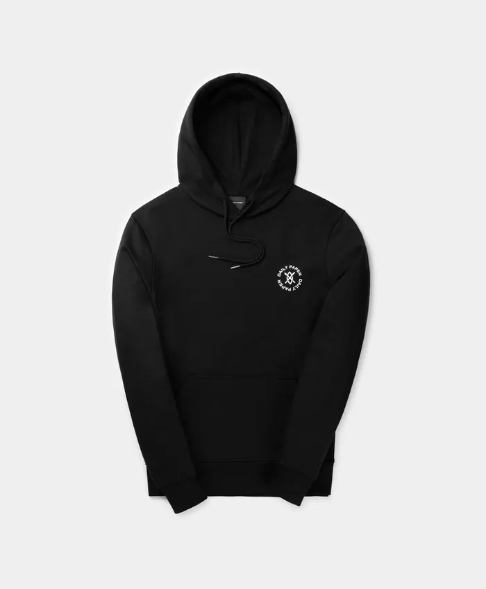 Black Circle Hoody Black Men Daily Paper Hoodies and Sweaters
