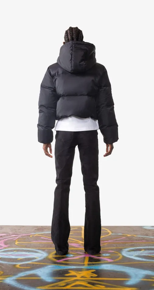 Black Epuff Cropped Jacket Women Daily Paper Jackets
