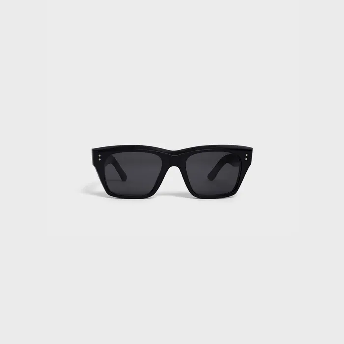 Black Frame 01 Sunglasses In Acetate With Polarized Lenses Black Men CELINE SUNGLASSES