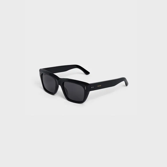 Black Frame 01 Sunglasses In Acetate With Polarized Lenses Black Men CELINE SUNGLASSES