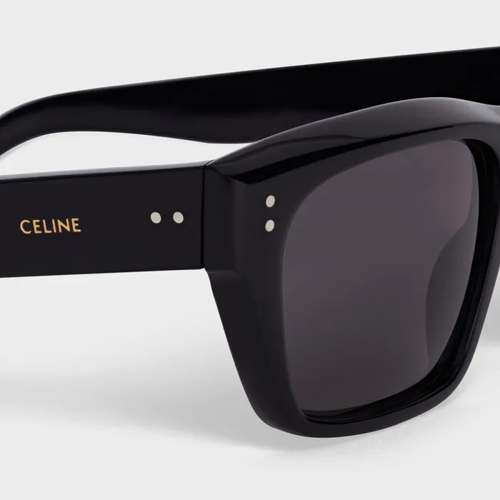Black Frame 01 Sunglasses In Acetate With Polarized Lenses Black Men CELINE SUNGLASSES