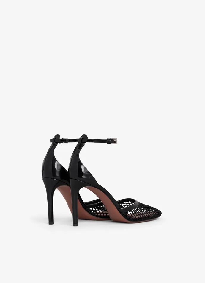 Black HIGH FISHNET PUMPS Women Alaa Sandals