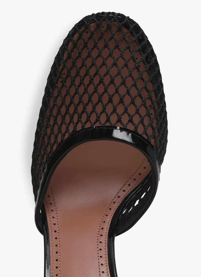 Black HIGH FISHNET PUMPS Women Alaa Sandals