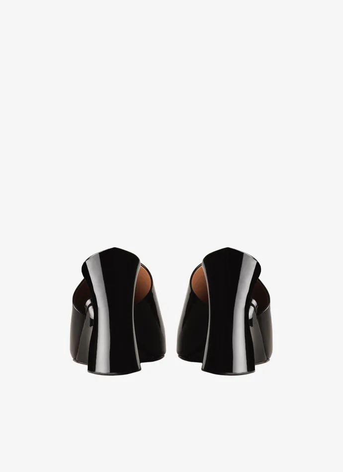 Black La Sculpture Mules In Calfskin and Wood Women Alaa La Sculpture Black La Sculpture Mules In Calfskin and Wood Women Alaa La Sculpture