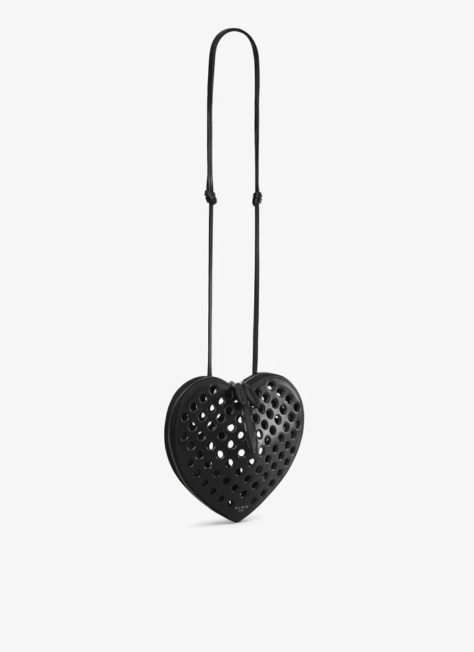 Black LE CUR BAG IN PERFORATED LAMBSKIN Women Alaa CrossBody Bags